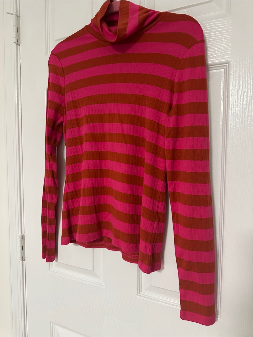 Boden Ribbed Turtleneck, Pink/Orange, US 12, NWOT